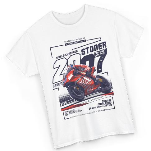 Casey Stoner | 2007 World Champion Ducati MotoGP T-shirt design