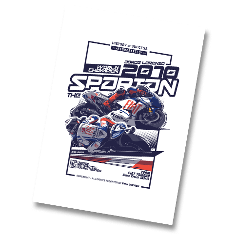 Jorge Lorenzo 2010 World Champion The Spartan Poster