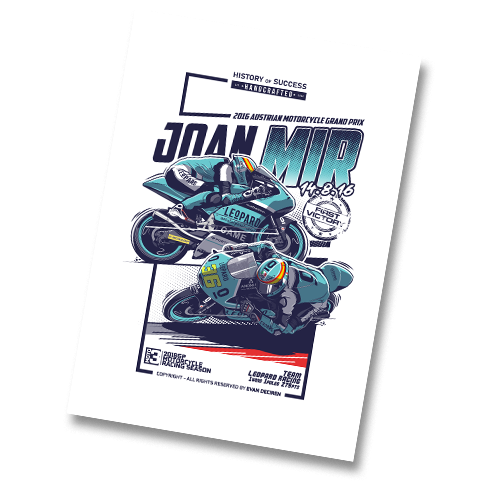 Joan Mir 2016 Moto3 First Victory Austrian GP poster design