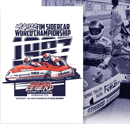 Webster & Hewitt Sidecar | 1987 World Championship poster illustration
