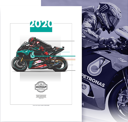 Cover - Fabio Quartararo 2020 - History of Success Poster By Evan DeCiren