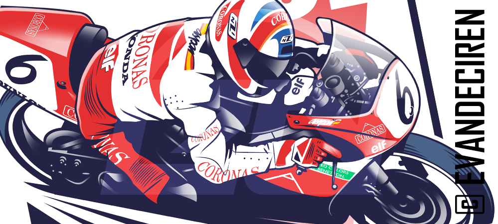 Jorge Martinez Honda RS125R 1992 | Racing Illustration Close-up