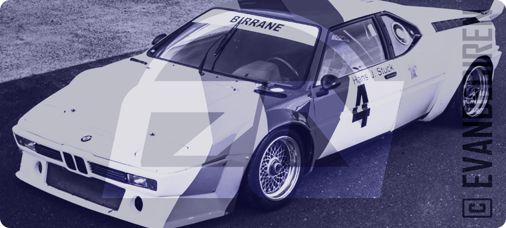 BMW M1 Procar #4 driven by Hans-Joachim Stuck – 1979 Procar Series photo featured in Evan DeCiren’s Illustrated Tech Analysis.