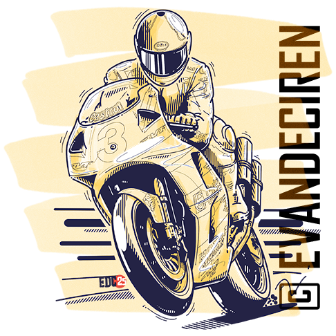 Honda RC45 front wheel braking system illustrated technical detail by evandeciren.ch