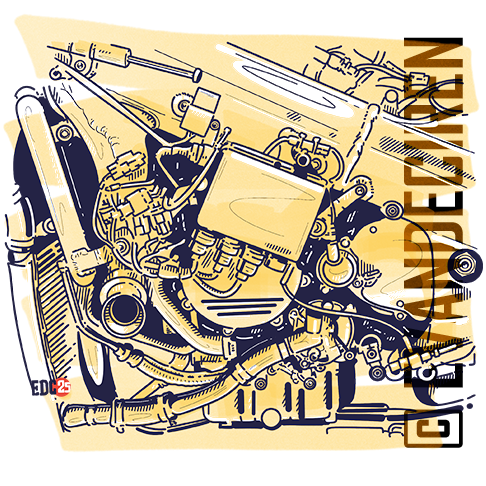 Honda RC45 Castrol 1997 rider action illustration superbike race by evandeciren.ch