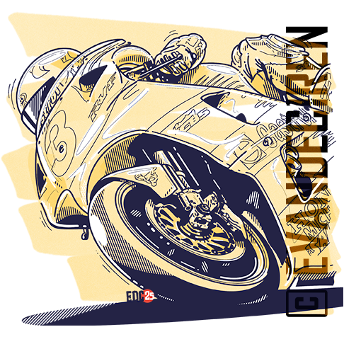 Honda RC45 rear mechanical layout illustrated tech analysis by evandeciren.ch