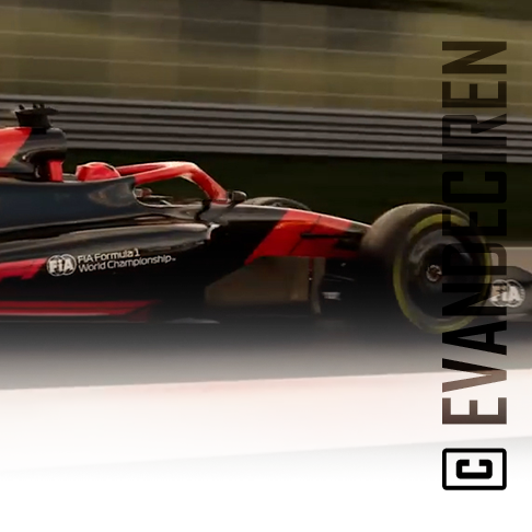 Formula 1 2026 side view racing car aerodynamics on track by evandeciren.ch