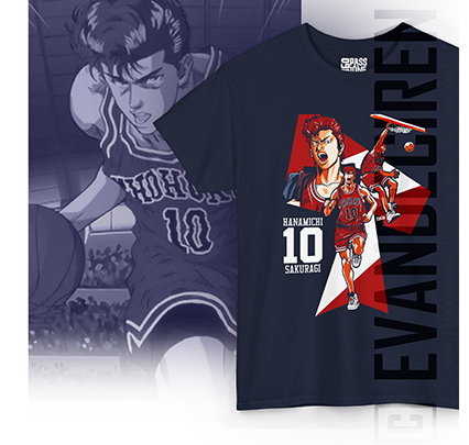 Slam Dunk The Genius Hanamichi cover artwork featuring a dynamic manga-style basketball scene by evandeciren.ch