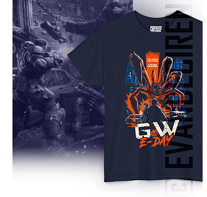 Gears of War E-Day Gaming T-Shirt and Emergence Day Graphic Tee presentation by evandeciren.ch