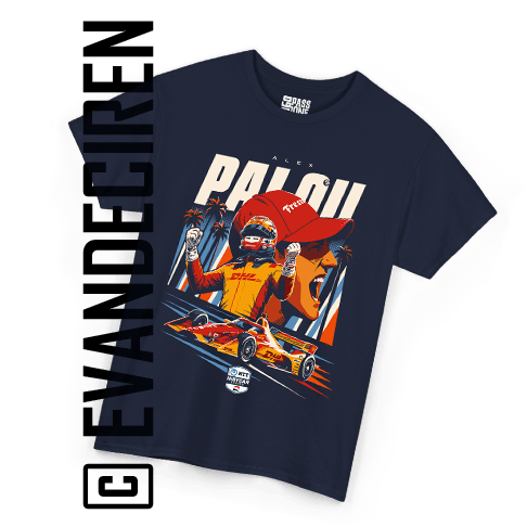 Alex Palou 5x IndyCar Champion Racing T-Shirt blu navy con grafica racing – evandeciren.ch